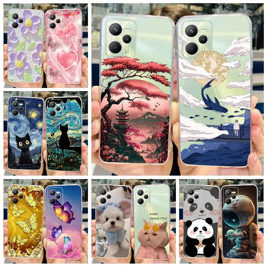 For Realme C35 Case RMX3511 Stylish Painted Cover Clear Silicone Soft Slim Phone Case For Realme C35 C 35 RealmeC35 Fundas Shell