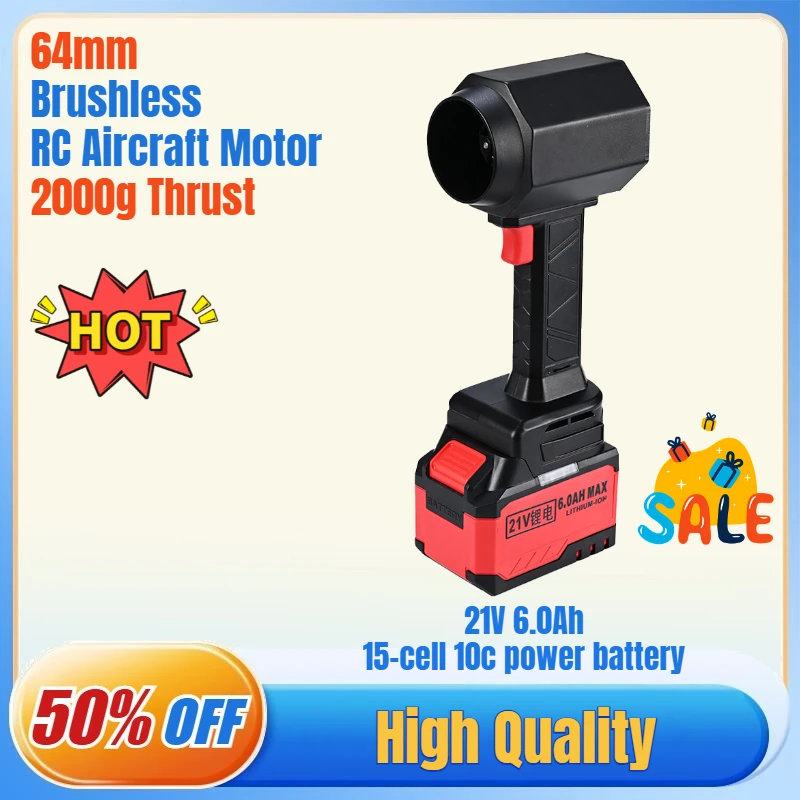 

For Makita 21V Tools X64 Turbo Blower King Kong Jet Fan Car Dryer Violent Fan 64mm Brushless Jet Dry Super Power TF64