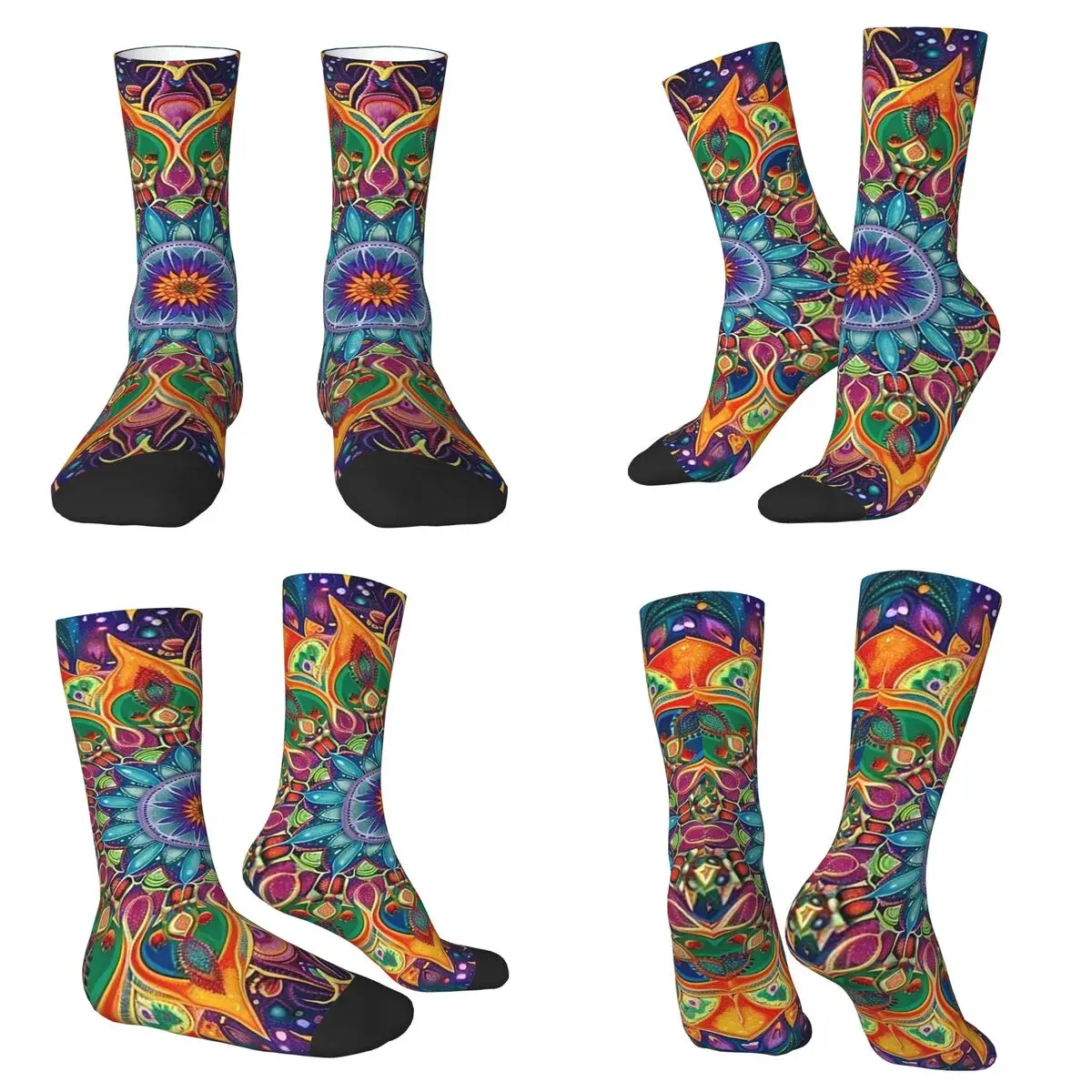 

Colorful Mandala Pattern Sock Harajuku Super Soft Stockings All Season Long Socks Accessories for Man's Woman's Birthday Present