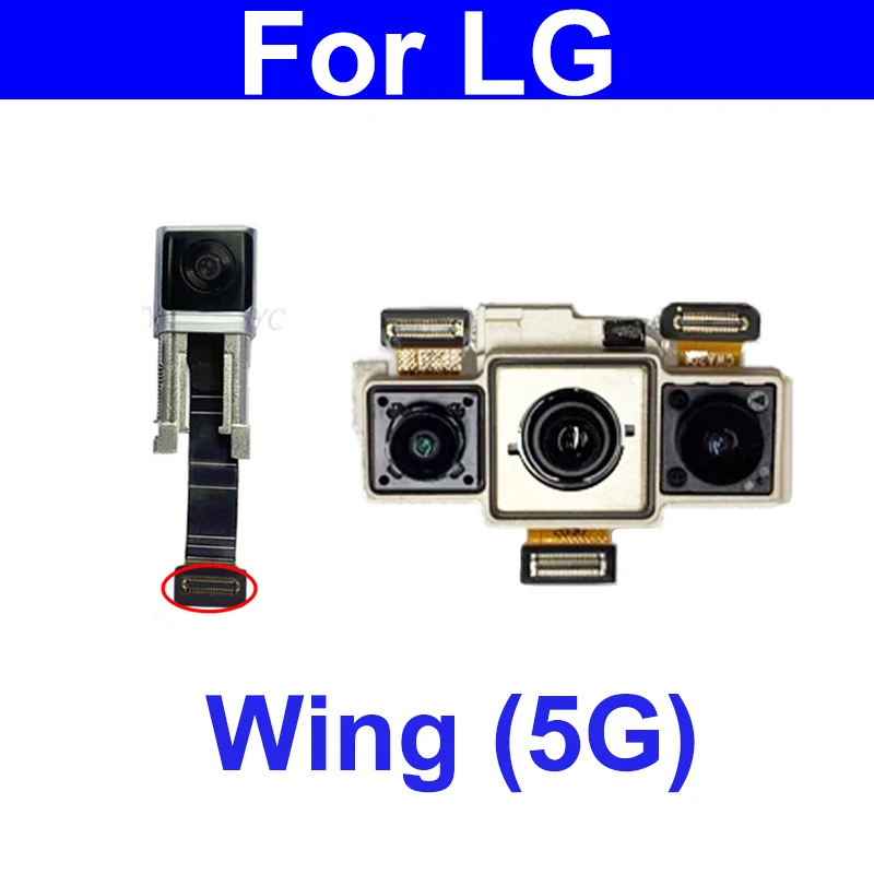 

For LG Wing 5G F100 Rear Main Front Camera Flex Back Primary Selfie Facing Front Pop-up Camera Flex Cable Replacement