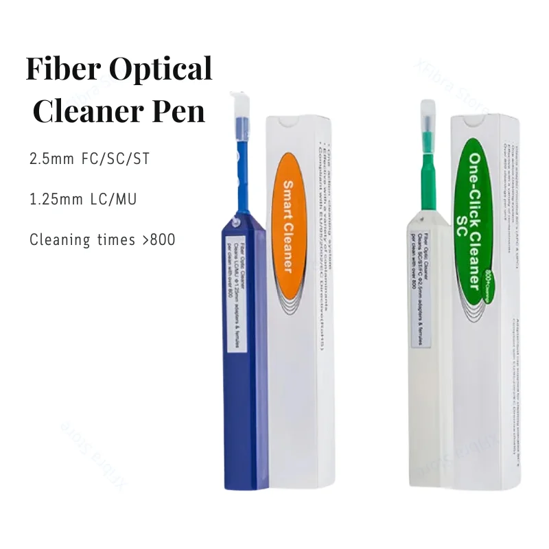 Fiber Optic Cleaning Pen, SC, FC, ST, 2.5mm, LC1.25 mm, One-Click Cleaning Tools, 800 Times