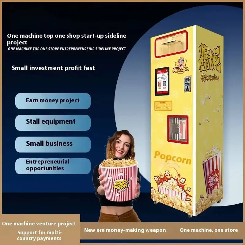 Commercial Unmanned Popcorn Vending Machine Manufacturer Fully Automatic Popcorn Machine