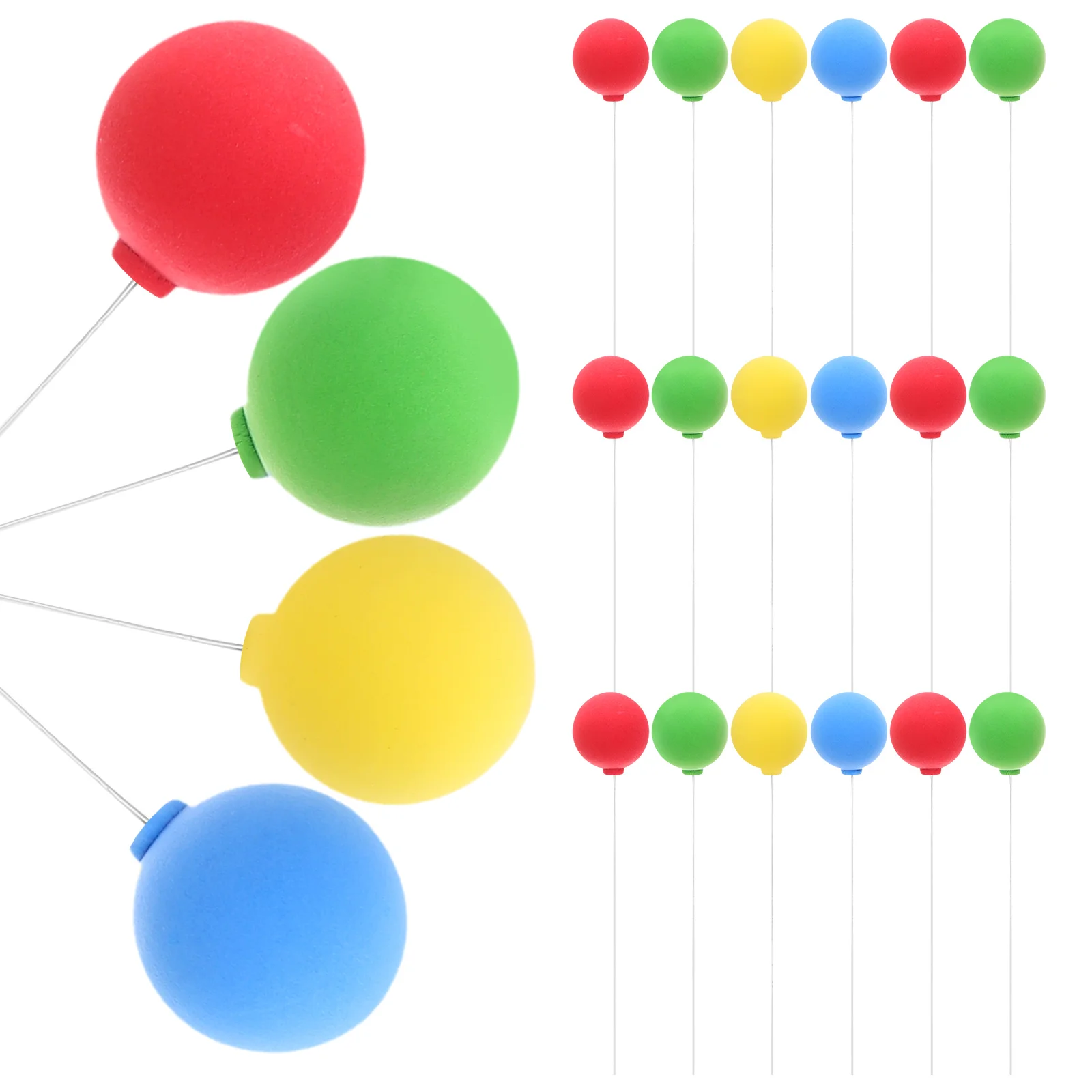 

40 Pcs Decor Balloon Cake Decoration Balls Topper Birthday Round Balloons Picks Ornaments