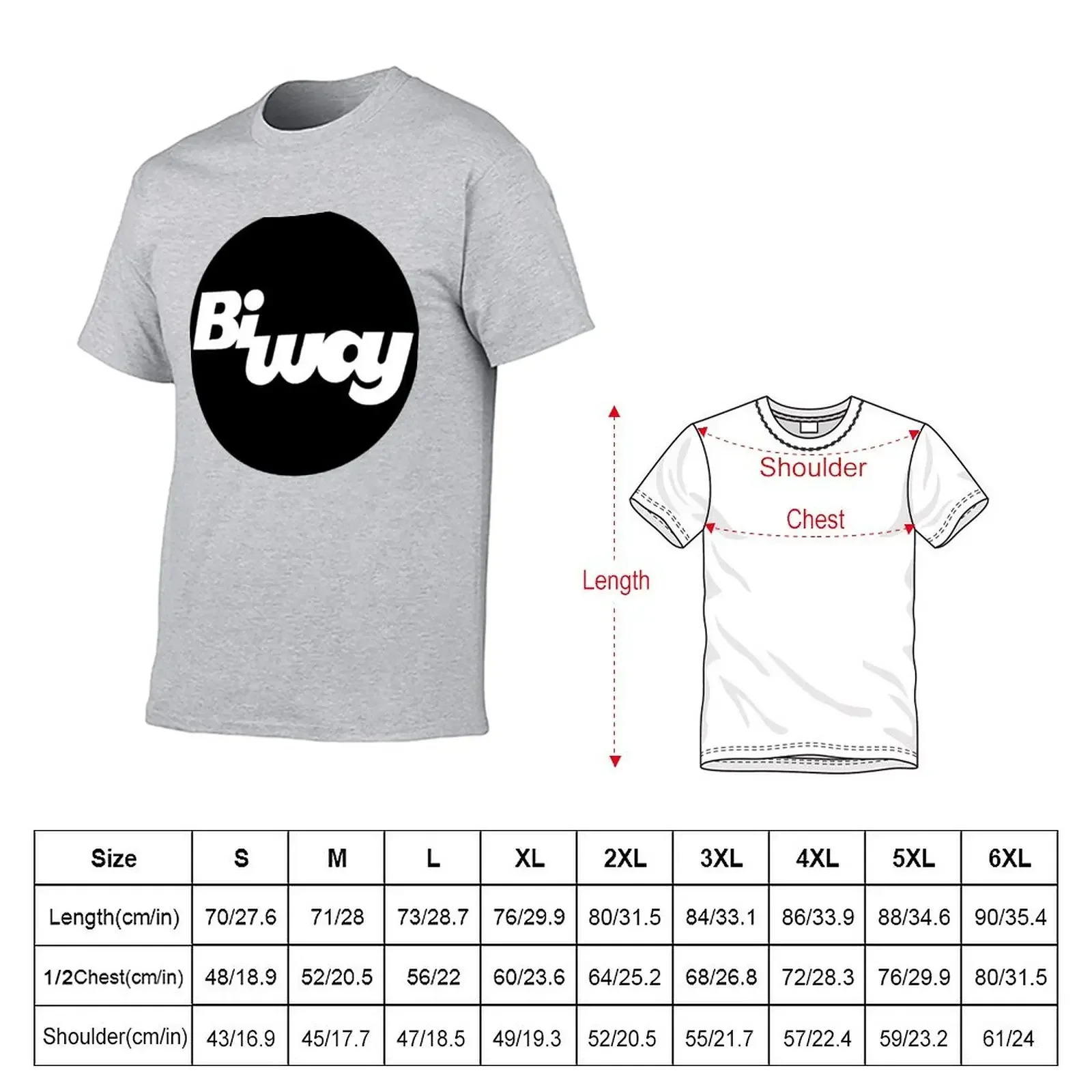 BiWay (Circle Logo) T-Shirt customizeds quick drying plain t shirt men