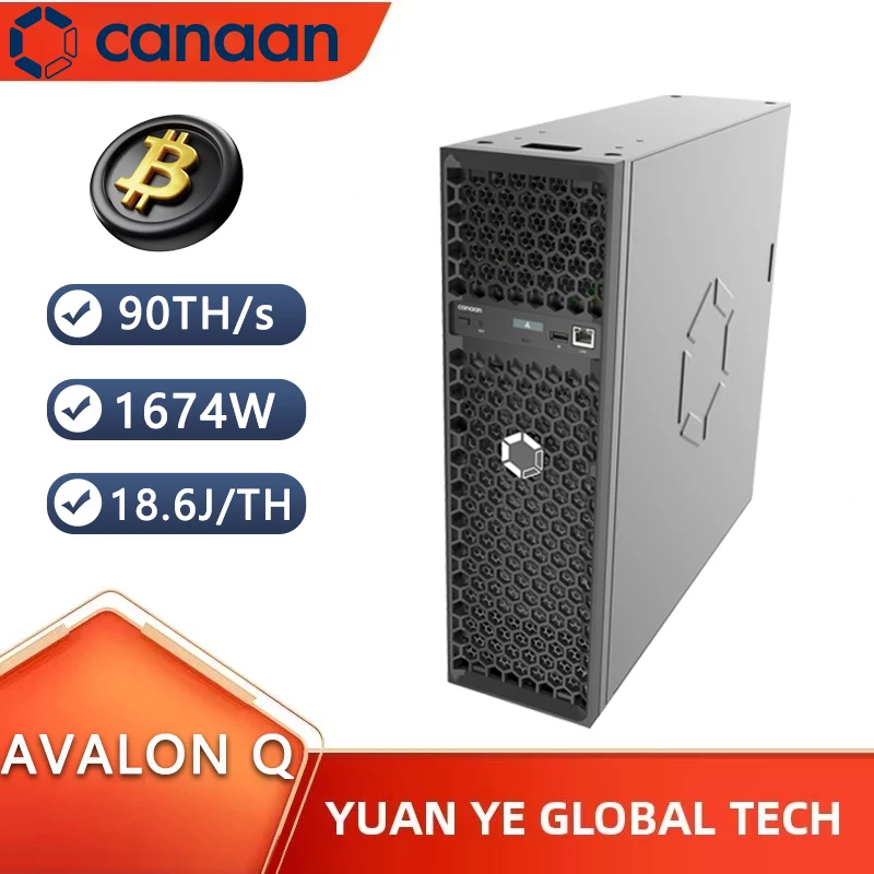 New Canaan Avalon Q 90TH/S 1674W Bitcoin 18.6 J/TH Home Quite Miner De Avalon Q Bitcoin Miner Avalon Q Asic Mining Machine