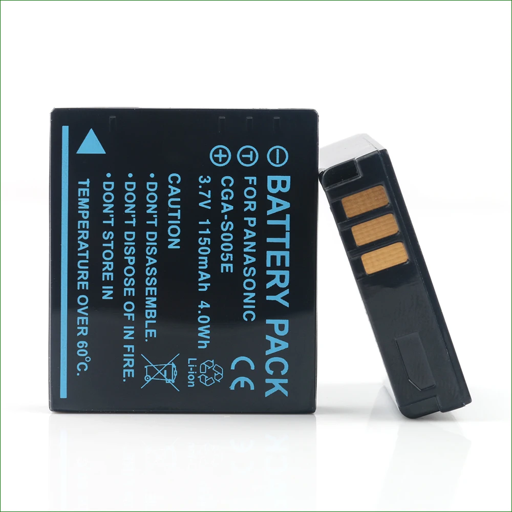 Для цифровых фотоаппаратов Panasonic CGA-S005E литий-ионный аккумулятор 3,7 В, 1150 мАч, совместимый с CGA-S005 CGA-S005A DMW-BCC12