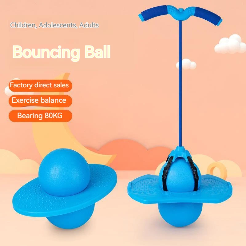 

Bouncing Ball With Handle And Pump Kids Bouncy Jumping Ball Toy Stretched Or Disassembled Balancing Toy For Adults And Children