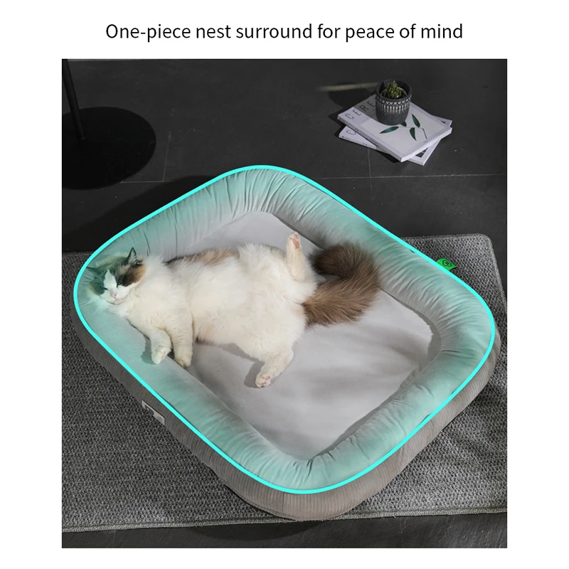 Square Cat's House Bed For Cats Dog Mat Warm Sleep Cat Nest Cushion Dog Puppy Couch For Dogs Basket Plush Pet Accessories Winter