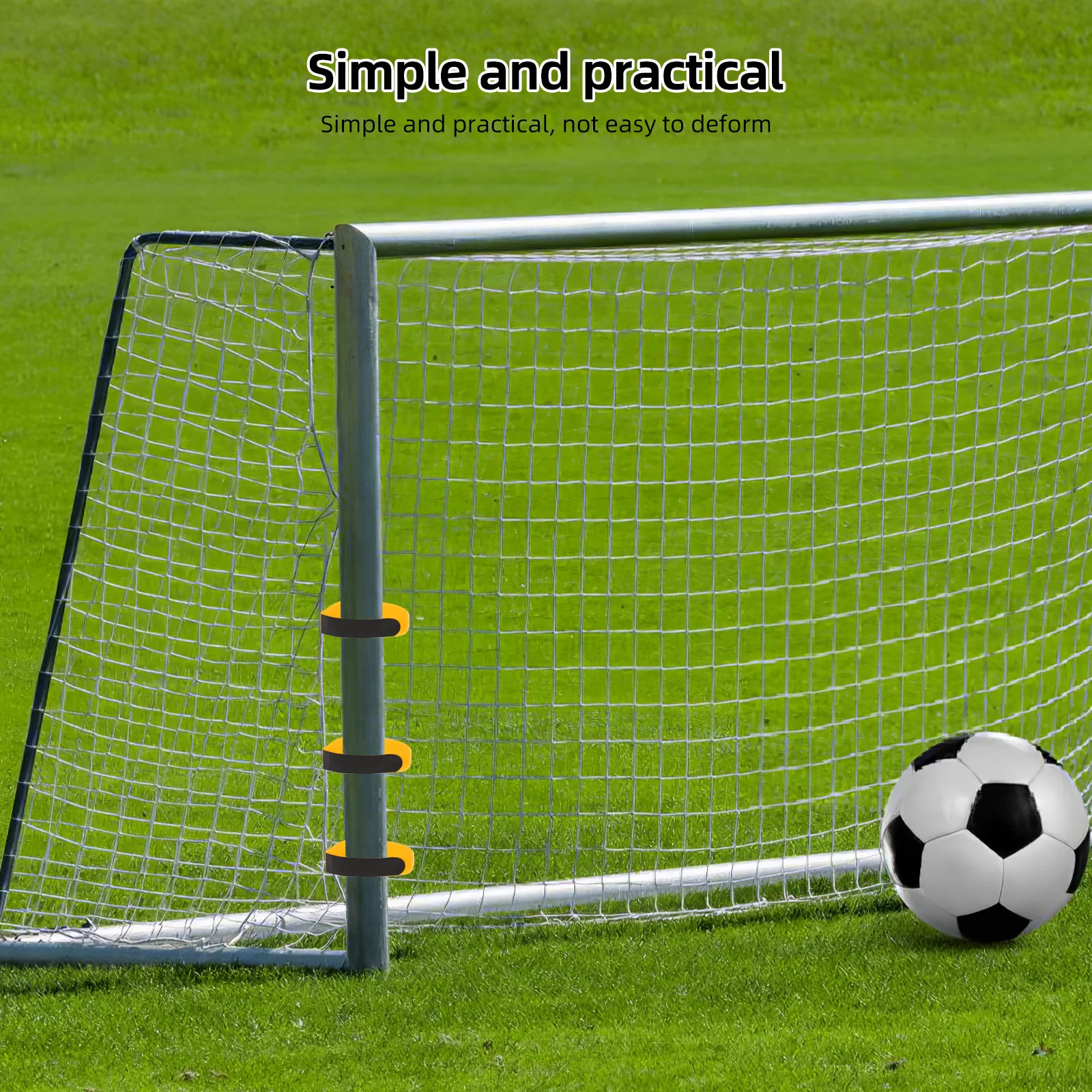 6 قطع من شريط تثبيت شبكة أهداف كرة القدم، خطاف لاصق قوي وشريط حلقي عملي لمطبخ ورشة العمل، سهل القطع والتركيب #1