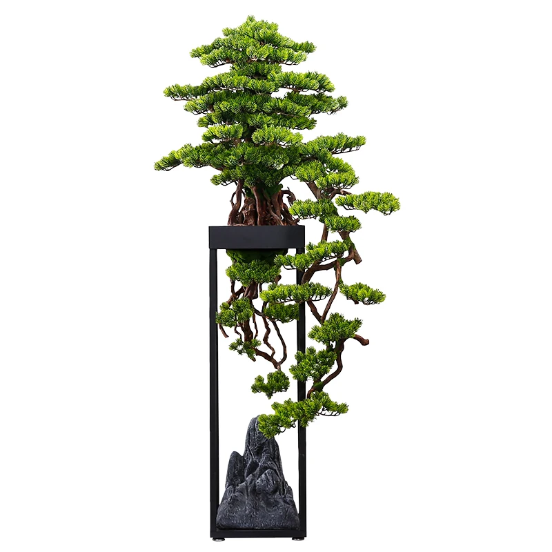 

Large Artificial Green Plant Floor Hotel Sales Department Aisle Decorations Fake Trees Bonsai Welcome Pine Ornaments