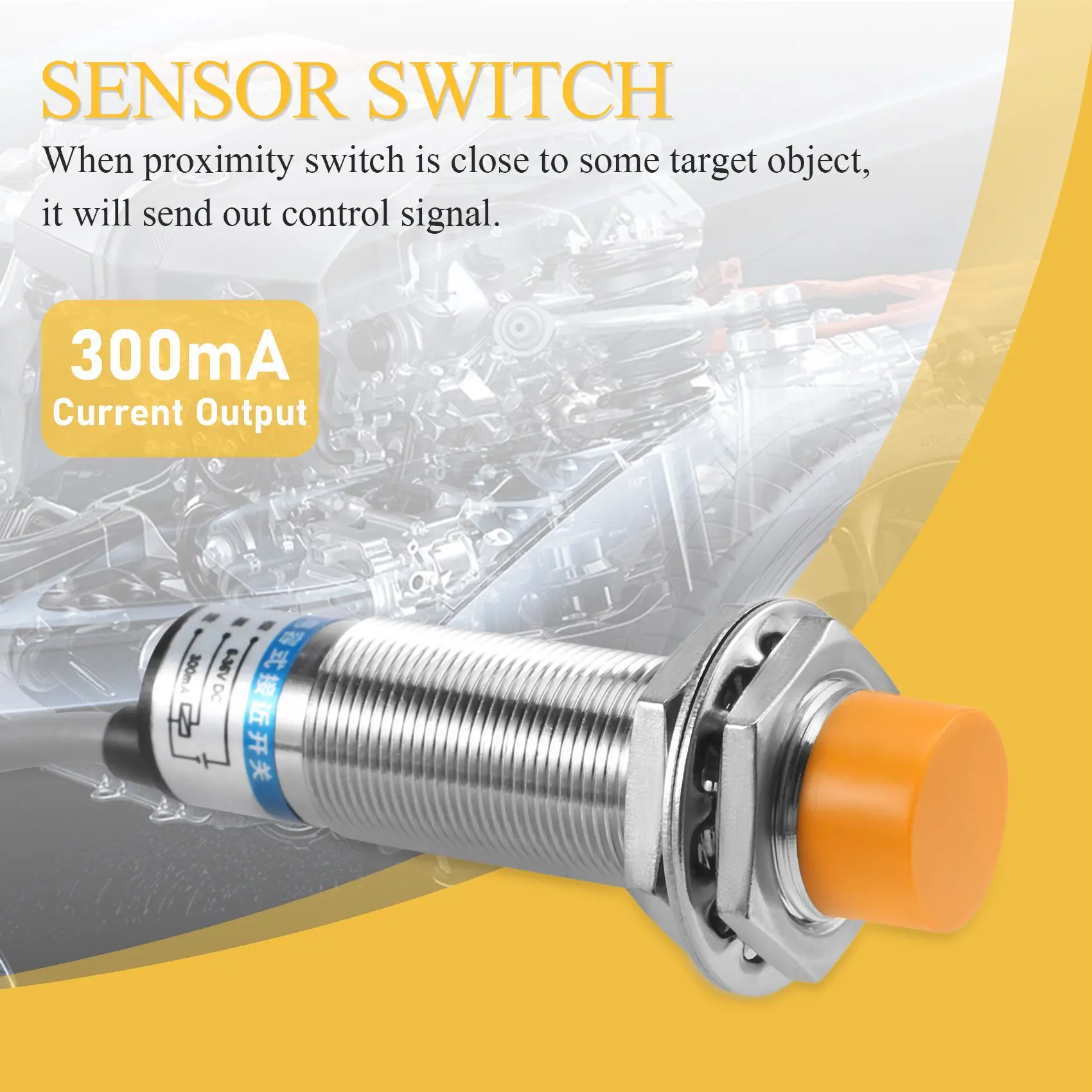 مفتاح مستشعر السعة/بواسطة 1-10 ، pnp ، لا العاصمة ، 6-36v ، 300ma
