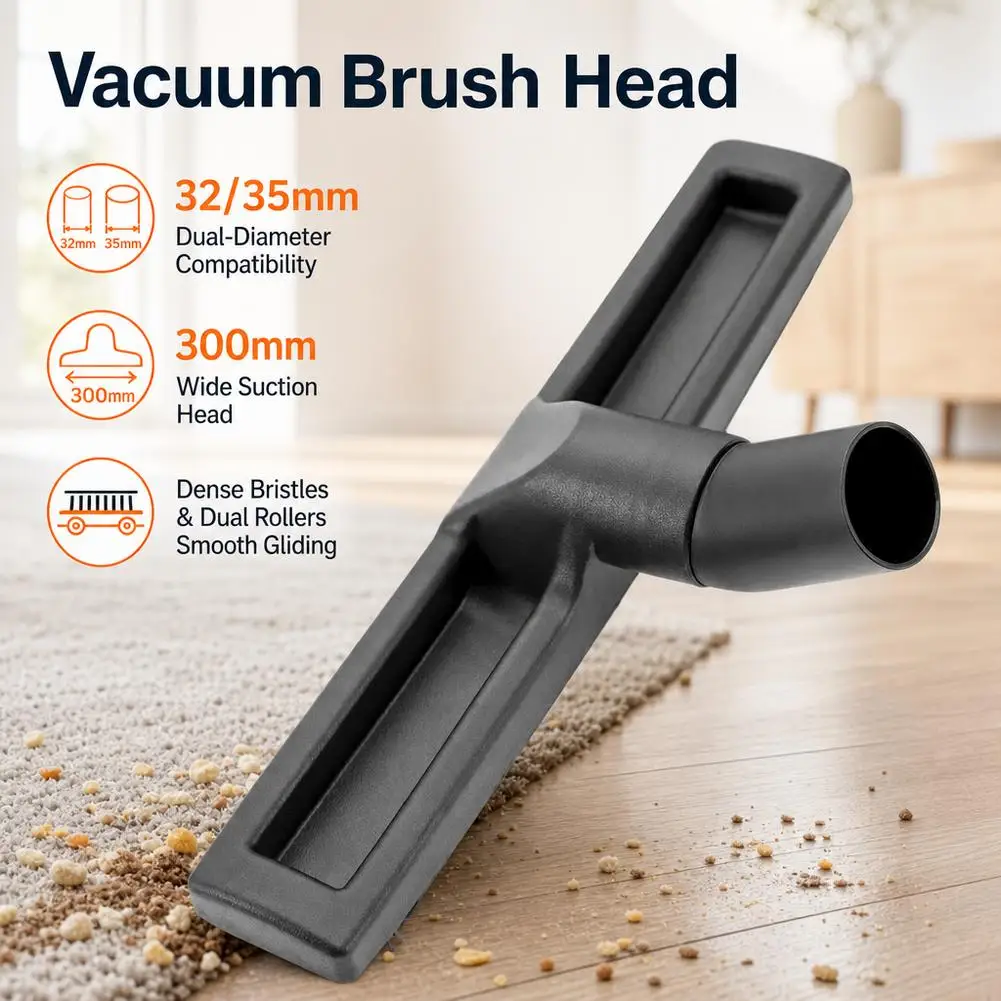 Vacuum Cleaner Brush Head 32/35mm Inner Diameter Floor Brush Suction Nozzle Fit For V6 V7 V8 V10 Vacuum Cleaner Accessory