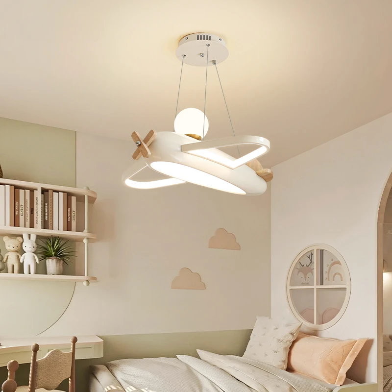 

Cream Blue Airplane Ceiling Lights Eye Protection Nursery Room Plane Hanging Lamp Kids Boy Children Bedroom Chandelier Lamps LED