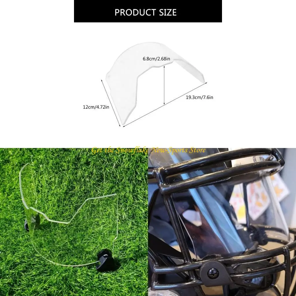 

E56D Clear Football Helmets Visors Eye Helmets Shield for Kids & Adult, Scratch Resistant Clear Helmets Eye Shield