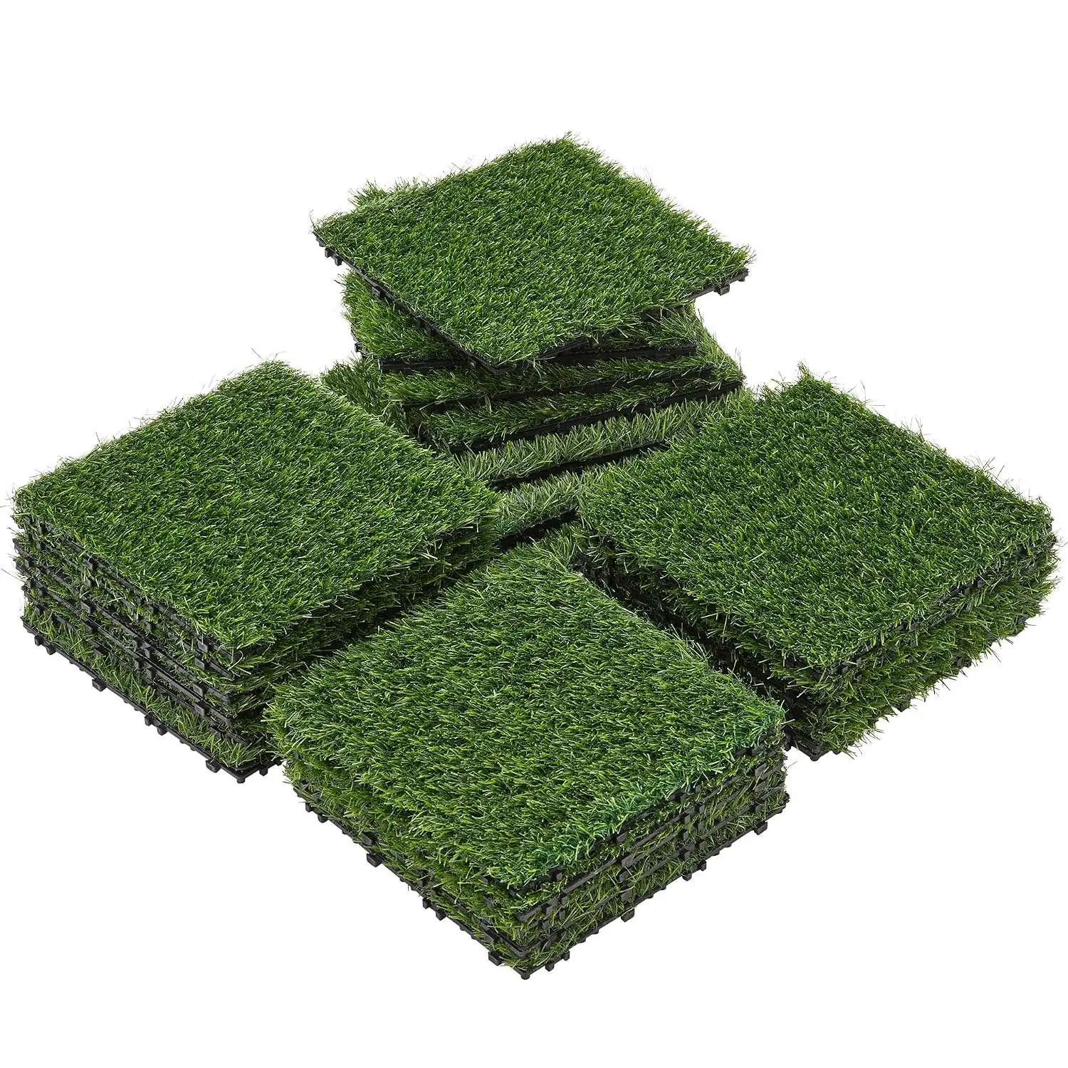 Fake Grass Carpet Tiles for Balconies, Patios, Gardens and Pet Areas, with Outdoor Turf Coverage, Customized