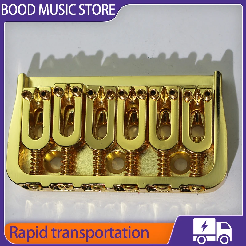 

Golden 6 Strings Bass Electric Guitar Bridge Saddle Tailpiece for Strat SQ ST- Electric Guitar Fixing Tremolo Bridge