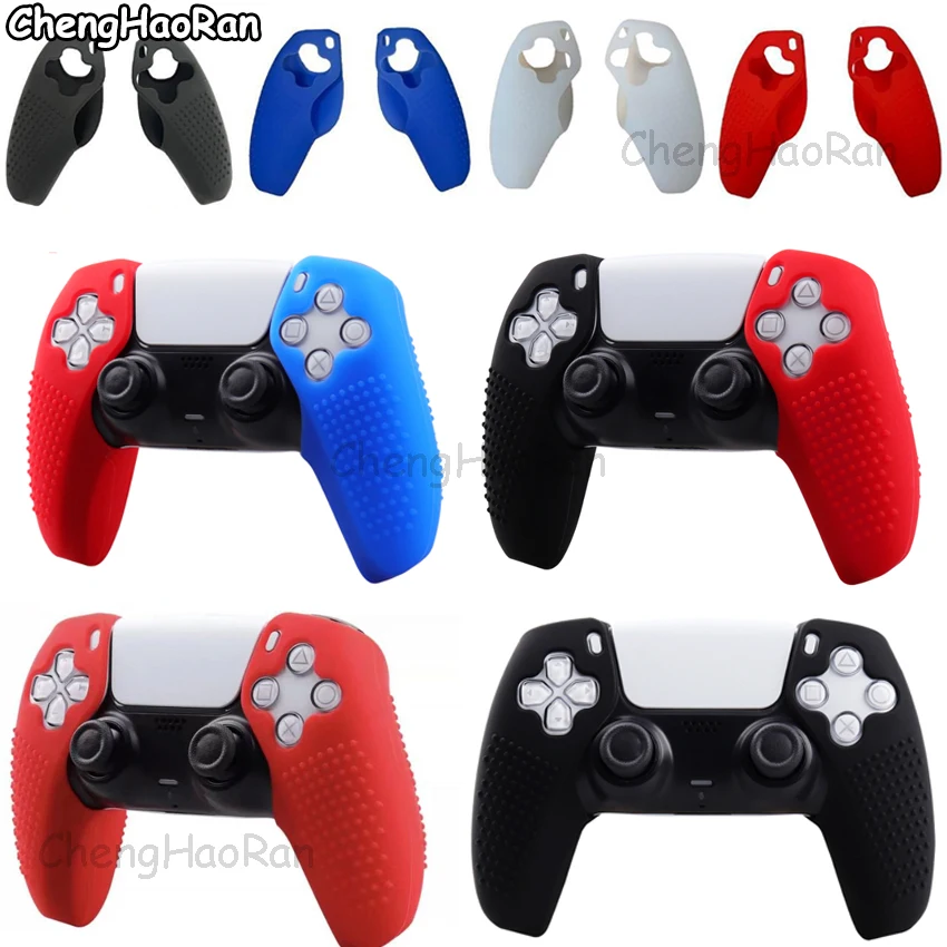 

ChengHaoRan For PS5 Split Silicone Case Sleeve with Antiskid Particles for PS5 Controller Cover Skin Silicone Case