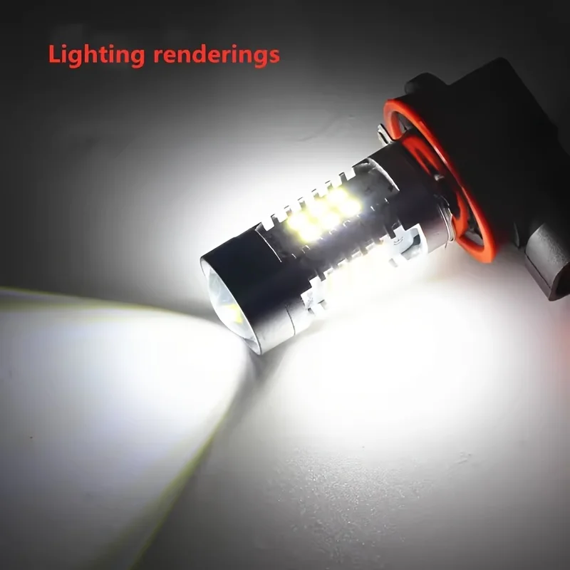 2 LED الضباب الخفيف سيارة H8 H11 H16JP 21smd 2835 رقاقة ضوء لمبة، 12 فولت النهار الجري الخفيف و DRL، إدراج جاهز للاستخدام،