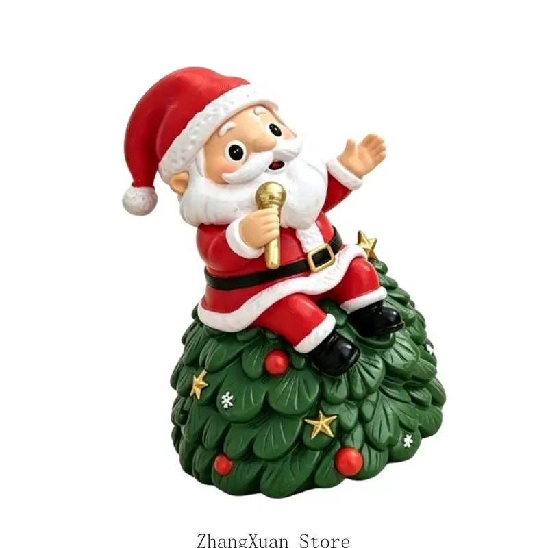 Weihnachtsmann-Weihnachtsfigur-Akzent für Schreibtischregal und Flurdisplay 3XUF – Detail 4