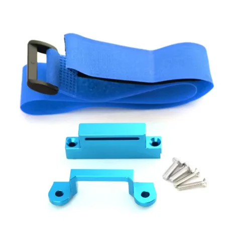 Soporte de batería alto para chasis CG bajo de Metal, sujeción con correa para 1/10 Traxxas Slash 2WD VXL Drag Slash, piezas de mejora