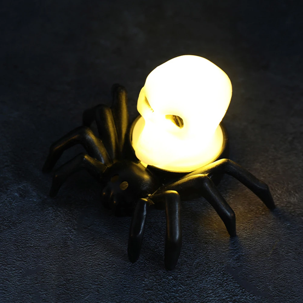 

6 шт. Хэллоуин паук глазные яблоки на батарейках фонари свечи светодиодные ужасы паук свет для вечеринки кухня спальня стол окно