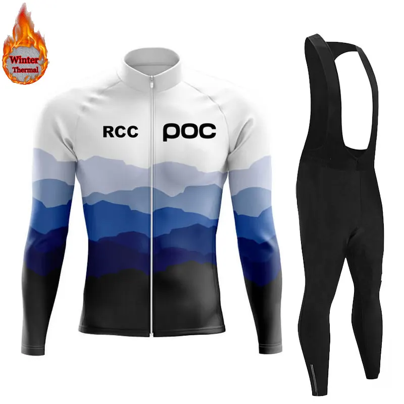 2026 الشتاء الحراري الصوف طويلة الأكمام الدراجات جيرسي مجموعة مريلة السراويل Ropa Ciclismo دراجة الملابس الجبلية الدراجة الرجال برو فريق البدلة