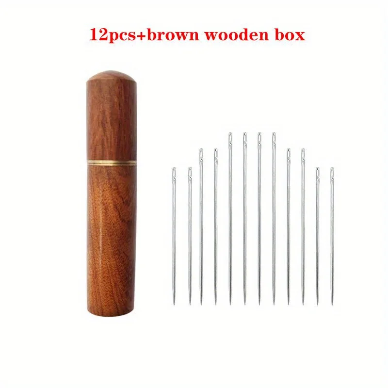 Self-Threading Needles Suitable for Elderly & Visually No Threading Required, Blind Needles with / Thread Tip for Hand Sewing