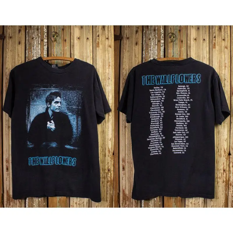 

Vintage Wallflowers Tour Concert T Shirt 90s Black