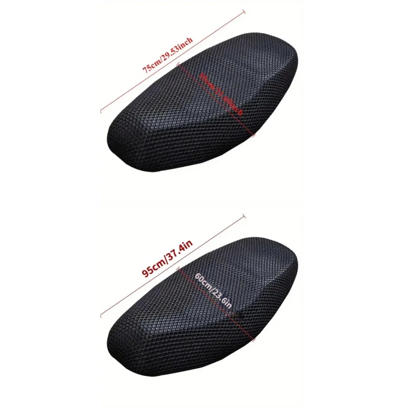 1PC Motorcycle Seat Cover - Thick Breathable Mesh For Scooters, Motorcycles, Sun Protection Poly Motorcycle Seat Cushions