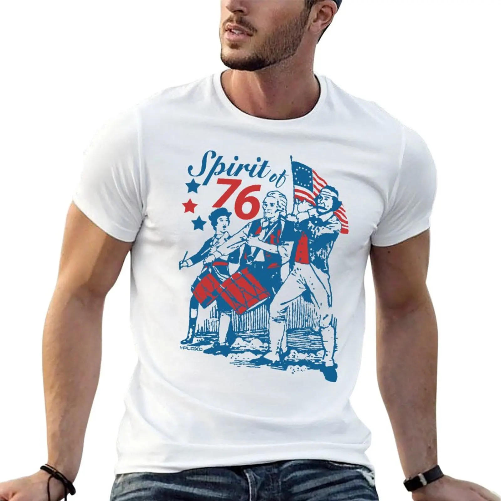

Spirit of 76 - yankee doodle T-Shirt t shirts for man cotton funny black cotton t-shirt plain for man package T-Shirt
