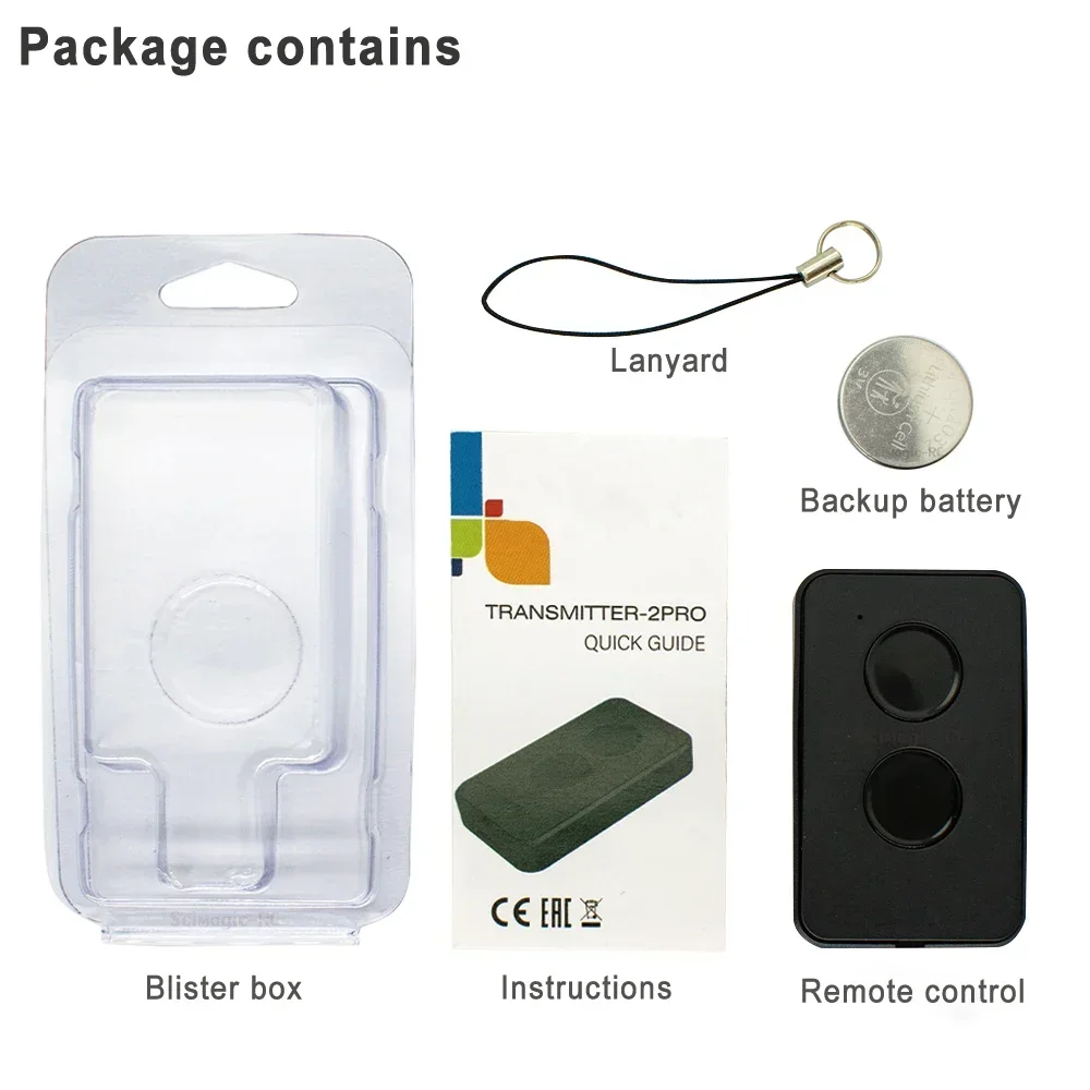 Control remoto de puerta con código rodante de 433,92 MHz, control remoto para puerta de garaje DOORHABN