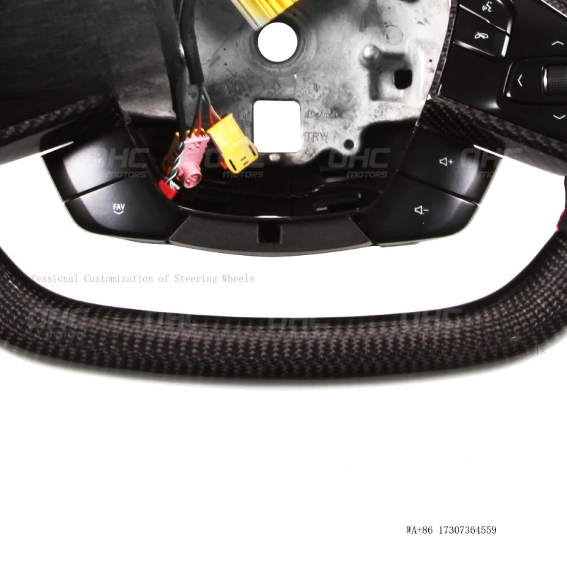 Suitable for Chevrolet Corvette C8 carbon fiber car steering wheel modification with a flat-bottom racing steering wheel