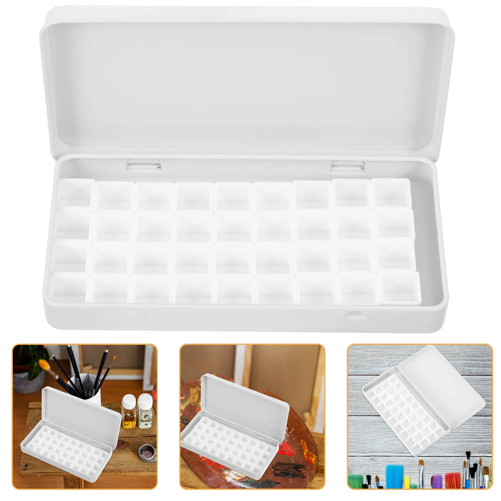 

1Set Watercolor Paint Box Metal Portable Pigment Storage Case with Multi-Grid Compartments for Artists Students Kids Painting
