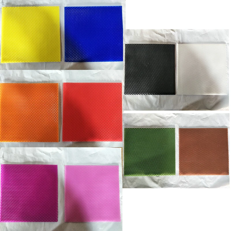 20 * 20cm 10 Color Craft Beeswax Wax Sheet Nest Base Sheet Honeycomb Wax Sheet Color Beeswax Sheet