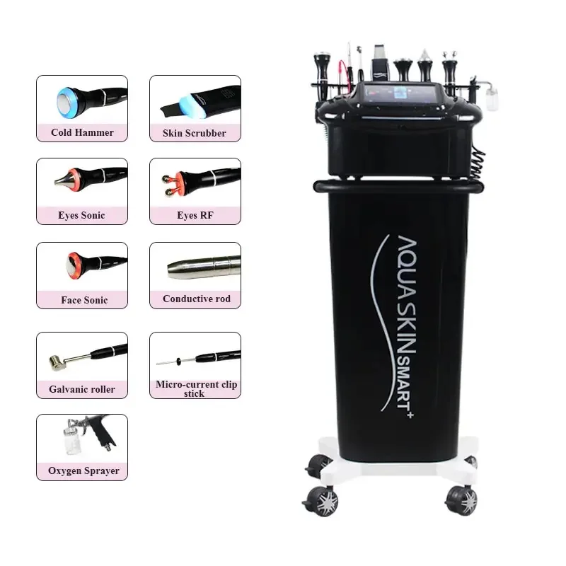 

Multifunction 10 in 1 Hydro Facial Machine Microcurrent Galvanic Ion Deeping Facial Cleaning Lifting Skin Rejuvenation Equipment