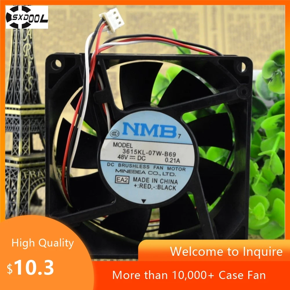 für NMB 3615KL-07W-B69 92 mm 9 cm DC 48 V 0,21 A 9 9238 3-Draht-Konverter-Lüfter, Industrie- und Stromversorgungssysteme