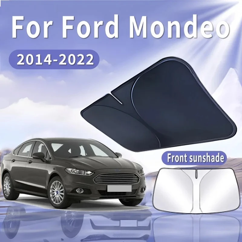 

For Ford Mondeo 2014~2022 2016 Foldable Car Sun Visor Front Windshield Sunshade Heat Insulation Summer Cooling Auto Accessories