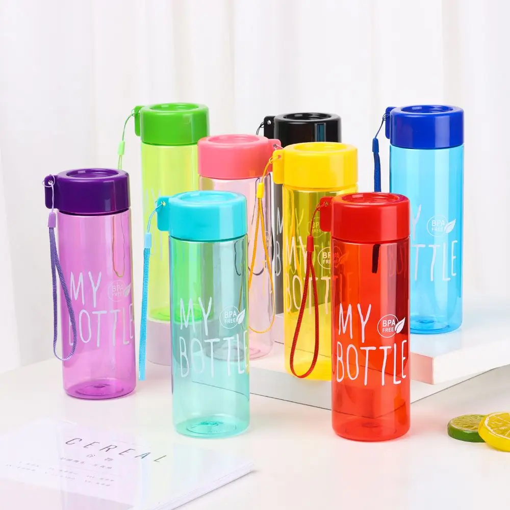500ml große Kapazität Sport wasser flasche transparente Trinkbecher Männer Frauen Sommer im Freien tragbare Kunststoff Kaffees aft Tasse
