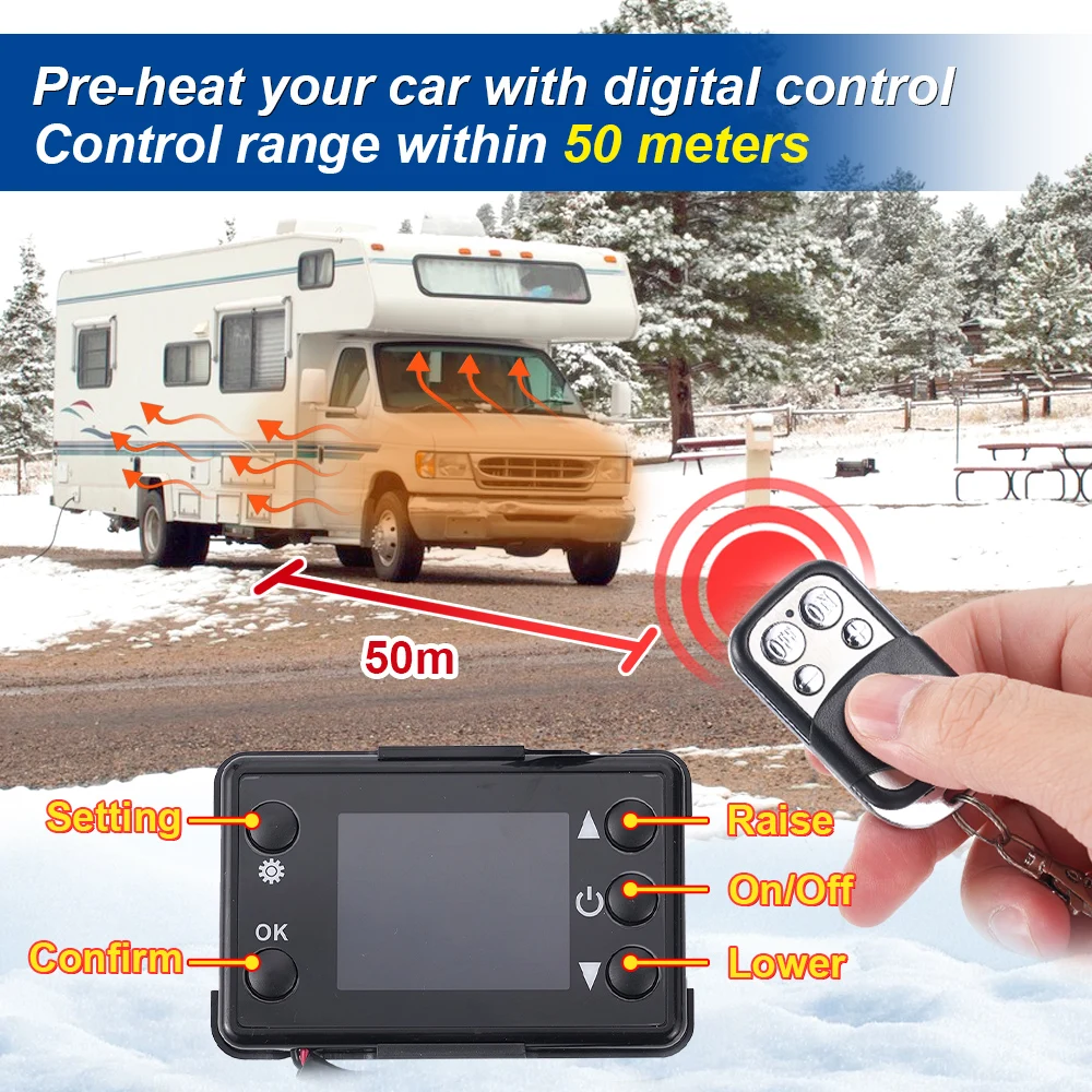 5kW 및 8kW 에버스파허, 베바스토용 LCD 컨트롤 - Parking Heater Remote Control Kit 리뷰 및 가격