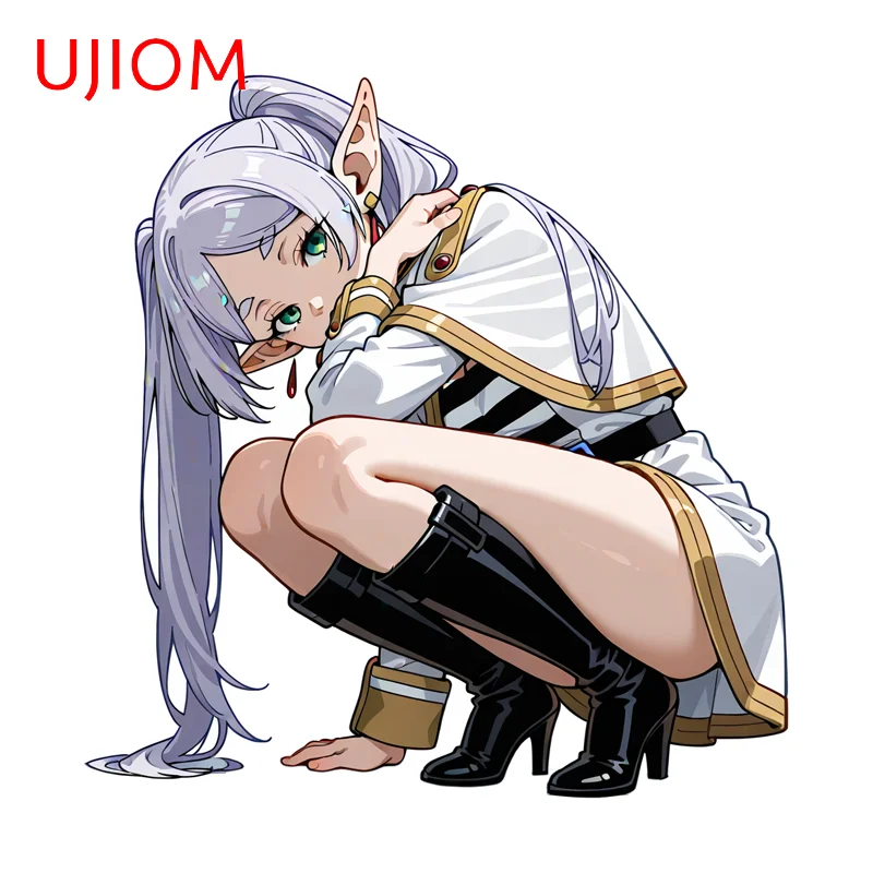 UJIOM Frieren Squatting Wall Sticker Beautiful Art DIY Home Accessories Decal Simulated Popular Kitchen Cupboard Decoration