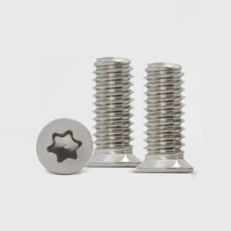 304 스테인리스 스틸 얇은 카운터싱크 헤드 스크류 소형 직경 플럼 블로섬 그루브 비표준 M1.6 M2 M2.5 M3 M4 M6