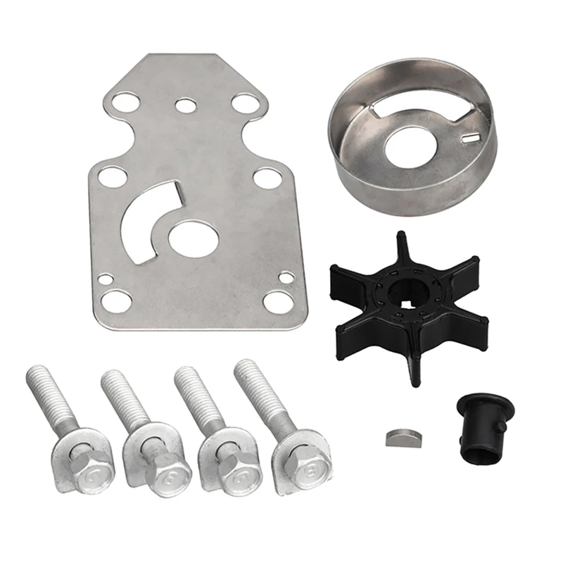 63V-W0078 Water Pump Impeller Repair Kit Fit For Yamaha Impeller Outboards 2 Stroke 9.9 Hp 15 Hp 1996-2019