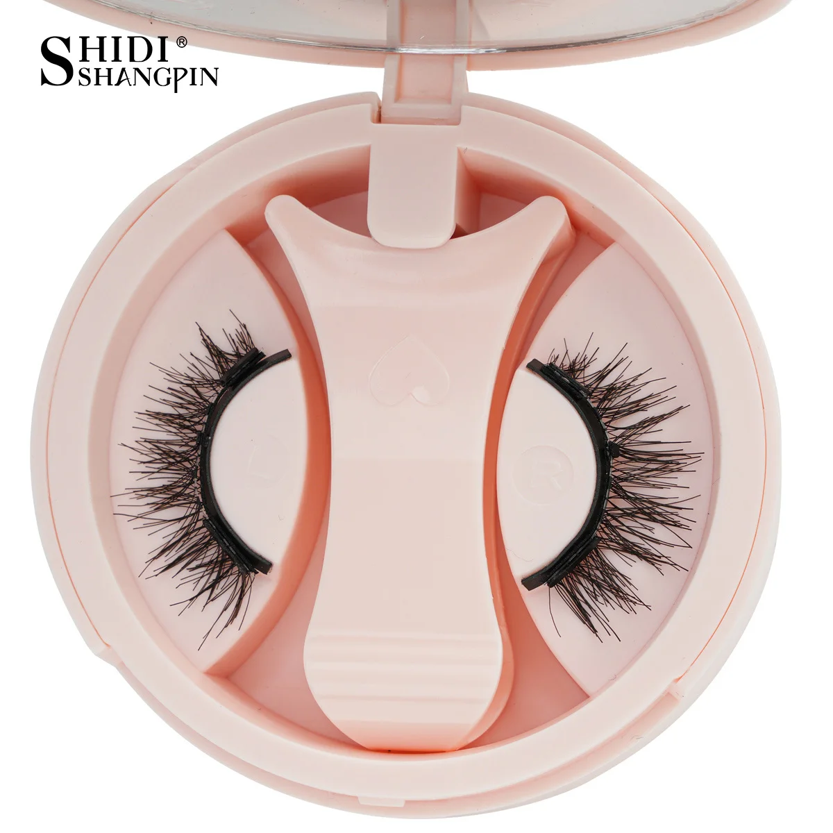 1/2 Pairs Magnetic False Eyelashes Kit Natural Curly Faux Lashes No Glue Needed Magnetic Fake Eyelash with Tweezers Makeup Tool