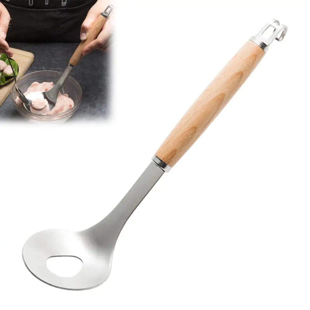 Professional Meatball Maker Stainless Steel Meatball Scoop Tool Non-stick Kitchen Meatball Shaping Gadget with Long Wooden