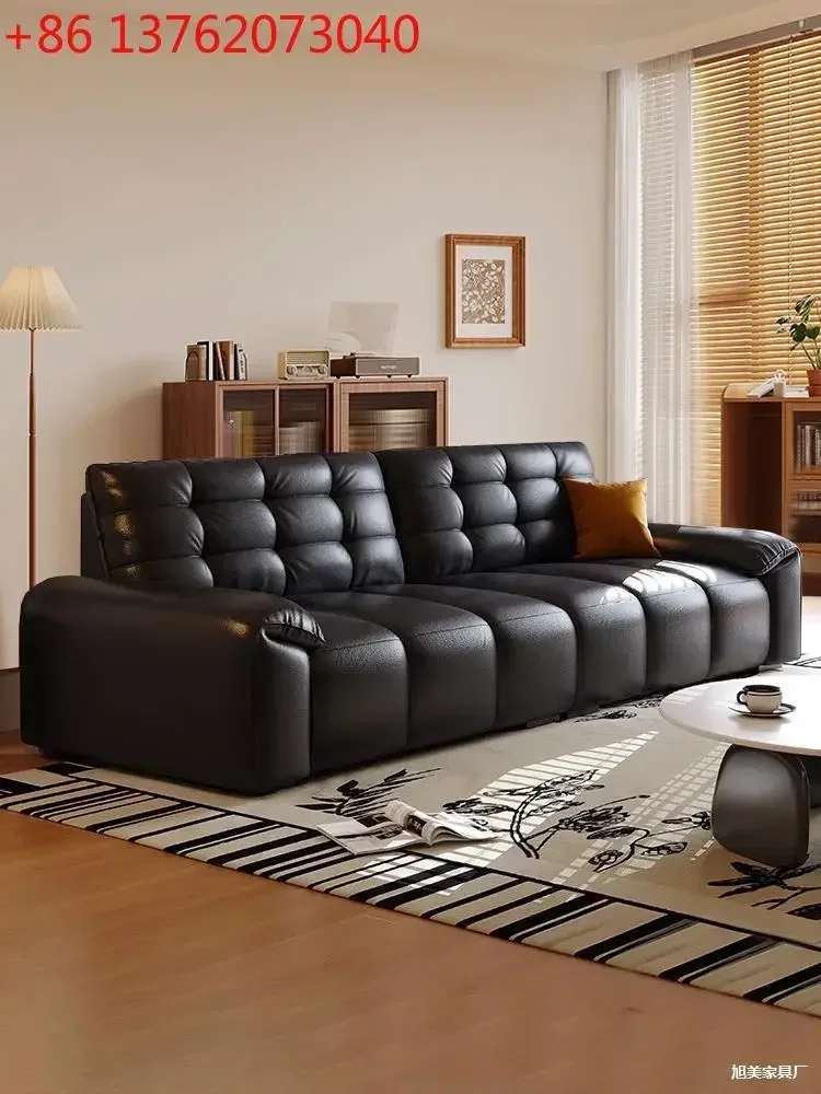 

Итальянский минималистичный диван-«слоновье ухо» для гостиной, современный минималистичный диван из натуральной кожи высшего качества