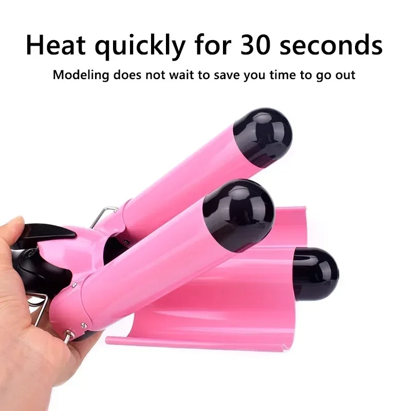 Electric Curling Stick Egg Roll Korean Style Water Ripple Perm Three-tube Curling Iron Wave Waver Styling Tools Hair Styler Wand