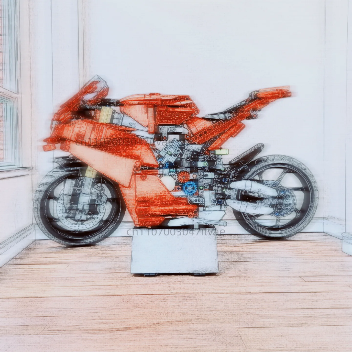 

1600+ pcs MOC Motorcycle Assembling Building Blocks Model Bricks Toys Children Boy Christmas Gift