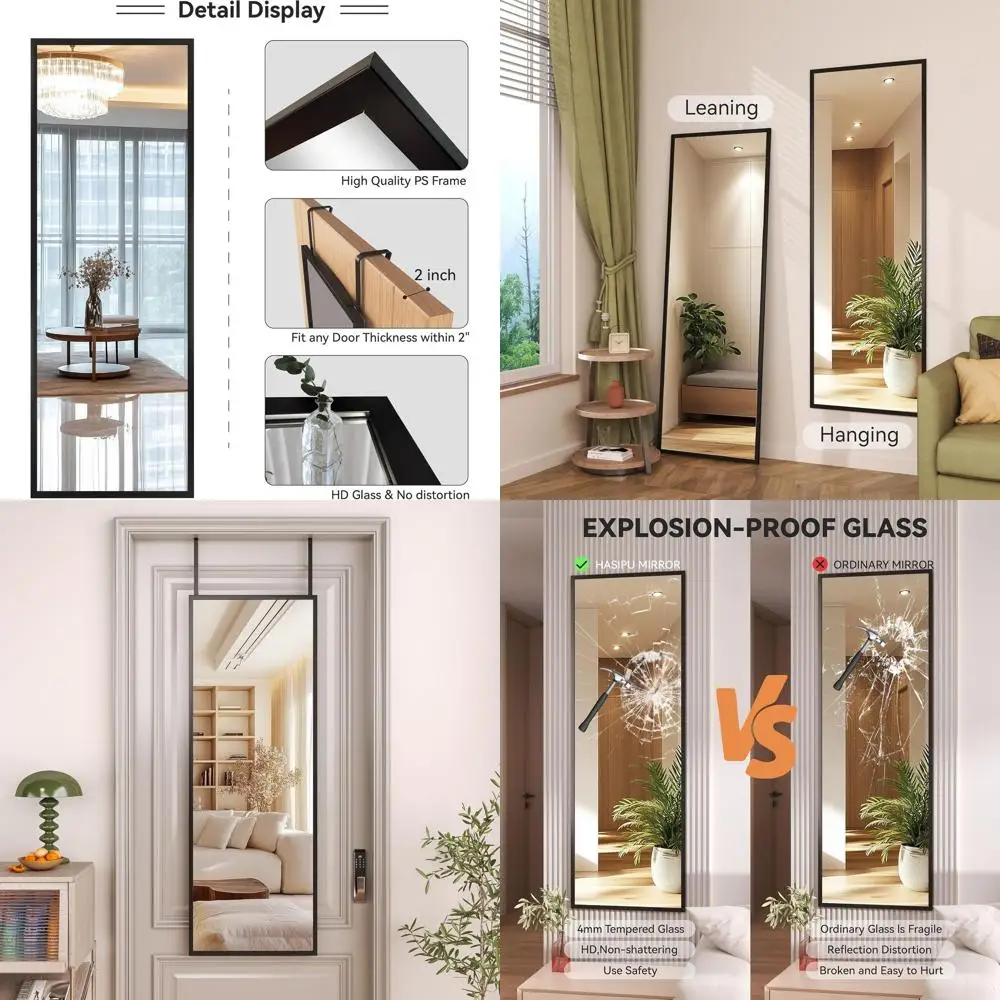 

Зеркало над дверью, 44x16, большое настенное зеркало для спальни, гостиной и ванной комнаты