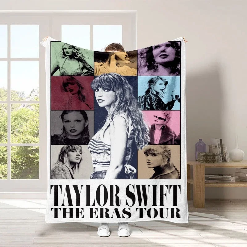 Swiftie 3D Printed Flannel Blanket Sherpa Fleece Throw Warm Gift for Kids Adults Home Office