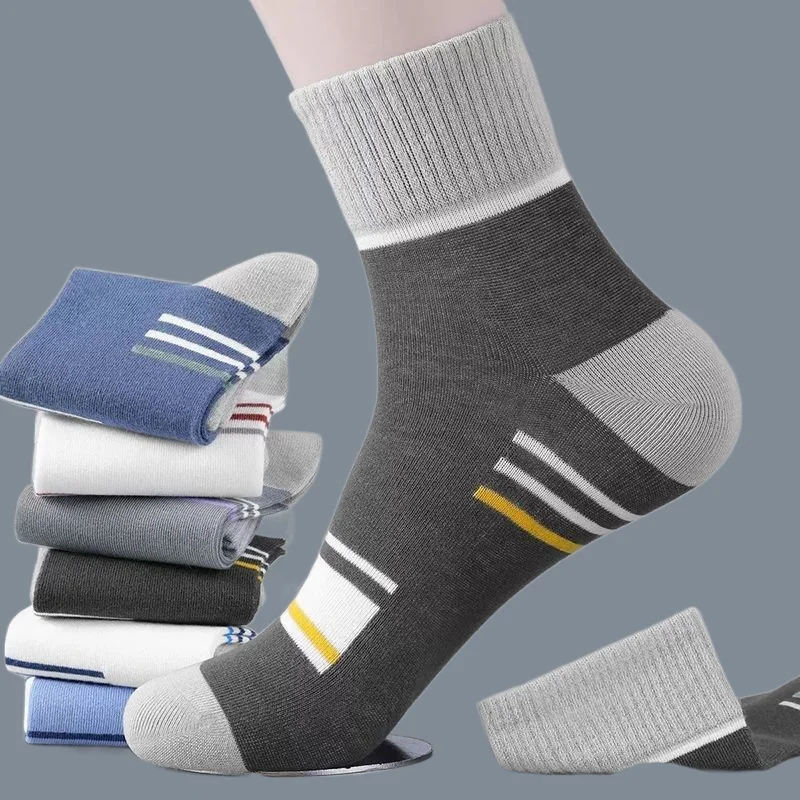 6/12 Paar neue Männer atmungsaktive Casual Sports ocken Fußball Basketball sportliche Baumwoll socken Männer Frauen Mid-Tube Socken